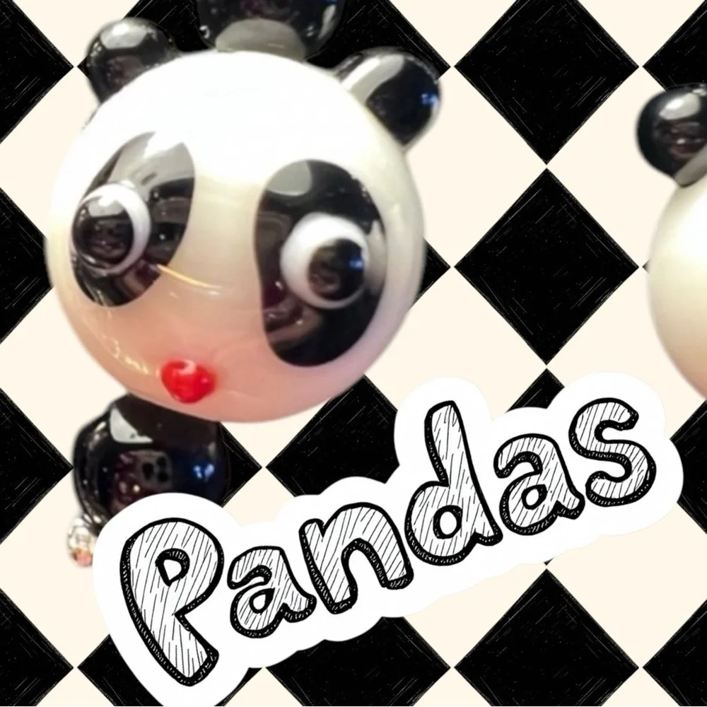 Glass Panda Bear Earrings Panda earrings Panda bear earrings. Adorable